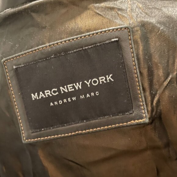 Andrew Marc Dark Brown Leather Jacket Men’s Size L (Good Condition) - Picture 3 of 15